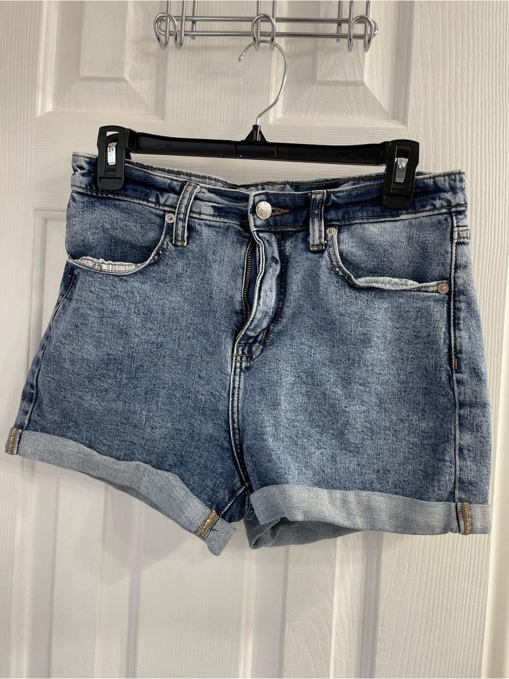 wild fable Light Blue Rolled Hem Cotton Denim Shorts Size 10/30R